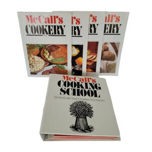 Vintage McCall's Cooking‎ School 1986 Cookbook Set 3 Ring Binders
